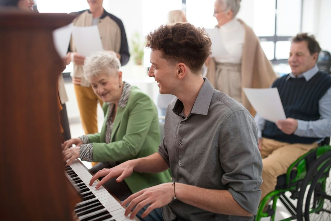 An adult music lesson